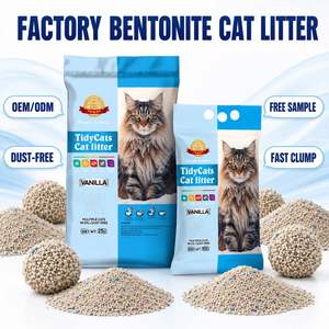 Sable pour chat écologique de haute qualité, bentonite naturelle de sodium, super agglomérant, faible poussière, contrôle des odeurs, sacs de 5 kg et 10 kg - Product Image 1