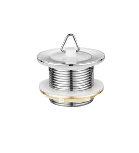 Scarico per Lavabo da Bagno Hofen G1 1/4\" in Ottone con Tappo in Gomma, Previene l'Intasamento, Facile da Usare - Product Image 1