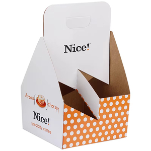 Portavasos Desechable Personalizado para Bebidas, Portavasos Reciclable para Llevar para Tiendas de Jugos, Leche y Té - Product Image 1