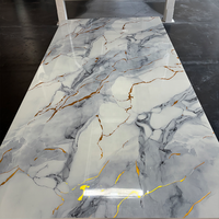 Premium 2.5mm 2.7mm 3mm Tebal Permukaan Mengkilap MOQ Rendah Eropa Motif Marmer PVC Tangga Kamar Mandi Gudang