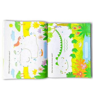Livre d'autocollants éducatifs unisexe pour enfants Apprentissage précoce En71 Jouets en papier certifiés avec animaux <span class=keywords><strong>Dinosaures</strong></span> Scènes océaniques - Product Image 4