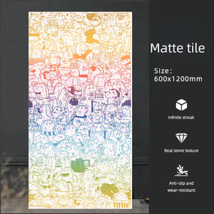<span class=keywords><strong>Piastrelle</strong></span> Classiche Contemporanee 600*1200mm con Motivi Floreali, Multistrato, Opache, Smaltate, Antiscivolo, in Mattonella Refrattaria per Ville Moderne - Product Image 5