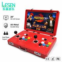 Console de jeu vidéo d'arcade portable 20 pouces à monnayeur pour 2 joueurs, usage domestique et commercial, jeu de combat