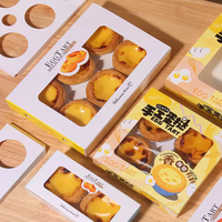 Boîtes à tartelettes personnalisées imprimées, contenants alimentaires jetables en papier de qualité alimentaire, boîtes à emporter pour tartelettes avec fenêtre transparente