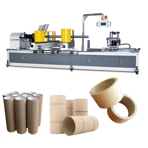 Automatic Small Business Round Paper Box Curling Machine Sleeve Cardboard Paper Core Tube Cutting Making Machine