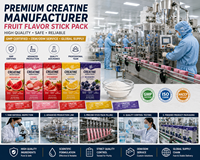 Créatine en poudre en stick micronisée, créatine monohydrate, complément pré et post-entraînement, marque privée