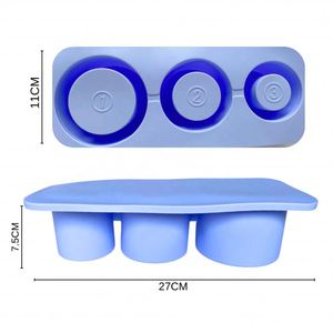 Moules à glaçons réutilisables en silicone pour gobelets, avec couvercle, sans BPA, empilables, gain de place, pour whisky - Product Image 2