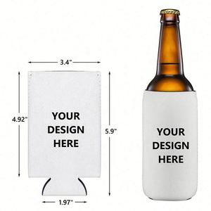 Custom Logo Can Cooler Neoprene Sublimation Blank Screen Printing 12oz Standard <b>Slim</b> Beer Bottle Can Cooler Sleeve - Product Image 2