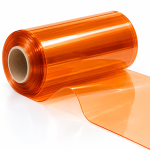 Rollo de Vinilo PVC con Tinte Naranja, Lámina Flexible Transparente para Protección de Mesas y Muebles - Product Image 1