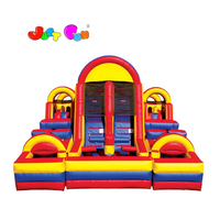 3 pièces géant adulte extérieur arrière-cour gonflable course d'obstacles défi fête location à vendre