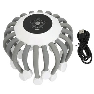 Masajeador de cabeza TMS eléctrico negro 2025, pulpo de 20 garras, vibración de baja frecuencia, instrumento de masaje escalpado, entrega rápida para dormir - Product Image 1