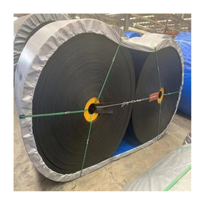 Eğimli malzeme taşıma için Chevron desen kauçuk konveyör bant, anti-atlama tasarımı 30-40 ° açı - Product Image 3