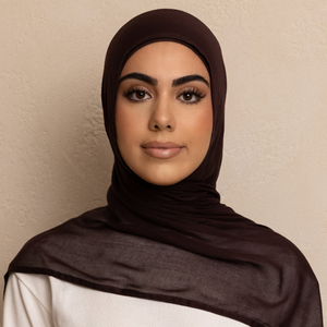 ฮิญาบยาวแบบดั้งเดิมสำหรับผู้หญิงผ้าพันคอแบบดั้งเดิมผ้าพิมพ์ลายดิจิทัลสีพื้นนุ่ม100% ของจริงขายดี - Product Image 1