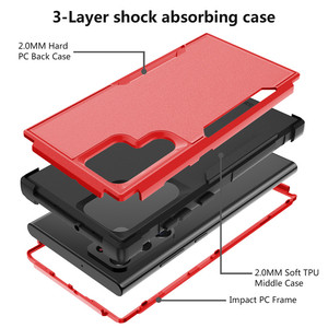 GSCASE Téléphone Mobile Belt Clip Case Pour Samsung galaxy S22 Ultra Pro Smart Phone 3 In 1 Cover Case Pour <span class=keywords><strong>iPhone</strong></span> - Product Image 5