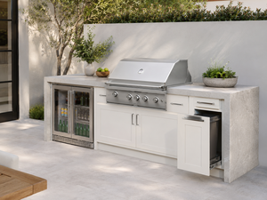 Cucina per <span class=keywords><strong>barbecue</strong></span> e Grill all'aperto di lusso per ville Forno elettrico integrato su misura e griglia <span class=keywords><strong>in</strong></span> acciaio inossidabile - Product Image 5