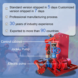 مضخة حريق 75hp ومضخة Jockey لتدفق 500gpm ، 300gpm نظام مضخة مياه تعمل بالديزل لمكافحة الحرائق مع وحدة تحكم - Product Image 6