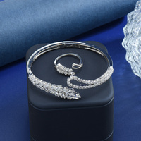 2025 chaud Premium marque poli 2 pièces Bracelet anneau accessoires réglable bijoux dames S-112 de fête de mariage