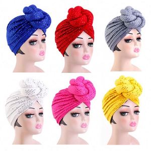 Vente en gros de turbans pré-noués en polyester pour femmes africaines, accessoires scintillants, grandes tresses, foulards multifonctions pour l'extérieur - Product Image 2