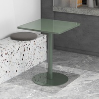 Table basse carrée moderne en fer pour usage commercial dans les cafés, salons de thé et salles d'accueil