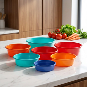 Factory Direct Wholesale High Quality Stackable Modern Round Plastic Basin PP Material 36cm Head & <b>Foot</b> <b>Wash</b> Basin - Product Image 1