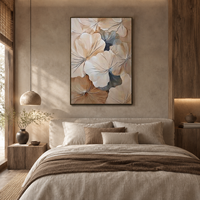 Peintures murales sur toile encadrée 3D en acrylique peintes à la main, taille personnalisée, vente en gros, style moderne, pour la décoration de la maison et des hôtels, motifs floraux abstraits