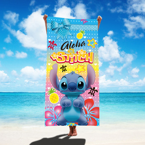 Newest Custom Print Microfiber <b>Beach</b> <b>Towel</b> Sand Free Quickdry Cartoon Stitch Kids <b>Beach</b> <b>Towels</b> with logo - Product Image 2