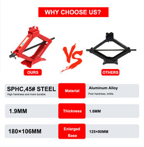 Portabel luar ruangan 2 ton 45 # baja peralatan ban mobil aksesoris Spiral sekrup gunting <span class=keywords><strong>jack</strong></span> 100MM-390MM tinggi mengangkat - Product Image 6