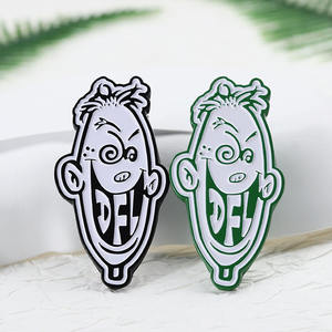 Vendita calda spilla piccola spilla personalizzata 2 colori smalto spilla divertente 3D personaggio dei cartoni animati in lega di zinco distintivi in metallo - Product Image 3