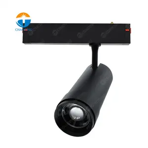 New Modern Shop Foco ajustável Ângulo Spotlight Magnet Rail System 90-265V Alumínio COB Linear Magnetic LED Track Spot Iluminação