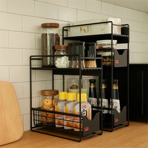 Étagère latérale magnétique moderne de style japonais, sans perforation, en fer, étanche, pour réfrigérateur, rangement de cuisine, épices et film alimentaire - Product Image 3