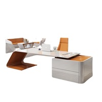 Table de mobilier de bureau moderne Bureau de direction en L Bureau de direction moderne avec tiroir Bureau de directeur en L