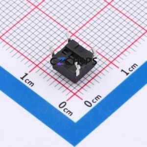 BX-TS-26-6645CJ Tactile Switch Through hole-4P,6x6mm Switch Single Pole Single Throw Round Button 2.6N Through Hole - Product Image 2