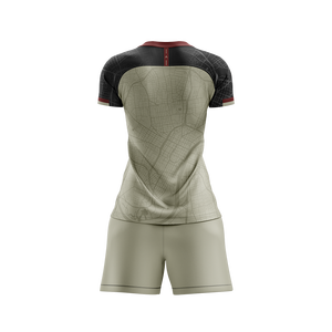 Maillot de football Healy Color Block Slim Fit pour femme, 100 % polyester respirant, sublimation avec design régional, tenue de sport - Product Image 3