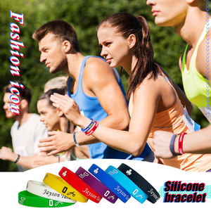 Muñequera deportiva de baloncesto de alta calidad y a la moda con logotipo personalizable y pulsera de silicona con texto - Product Image 6