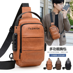 Bolso de Pecho para Hombre, de Moda, Marrón, de Cuero PU, Antirrobo, Bandolera, Casual, para Uso Diario y de Negocios, Primavera 2026 - Product Image 5