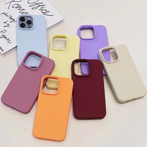 Funda de silicona a precio de fábrica, funda de teléfono de silicona sólida antiarañazos para iPhone 15 pro Max - Product Image 2