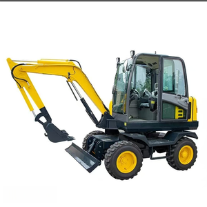 Miniexcavadora de Ruedas Diésel de Alta Eficiencia con Tracción en las Cuatro Ruedas, con Motor y Bomba de Doble Propósito para Ingeniería y Agricultura - Product Image 1