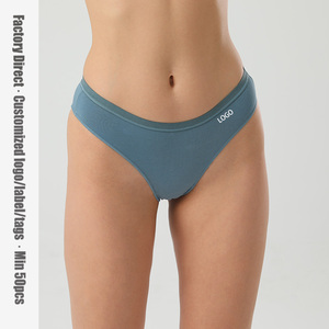 Le mutandine di cotone di alta qualità da donna di alta qualità personalizzano la fascia elastica 95% cotone <span class=keywords><strong>5</strong></span> slip Bikini in Spandex - Product Image 1
