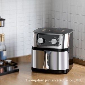 Freidora de aire eléctrica moderna para el hogar con gran capacidad, máquina de cocina de acero inoxidable sin tapa, nuevo diseño <span class=keywords><strong>Visual</strong></span> - Product Image 4