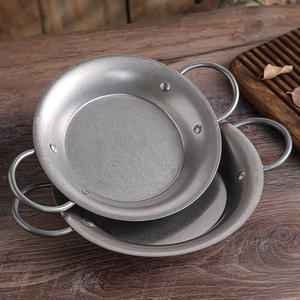 Ustensiles de cuisine créatifs Style industriel rétro double oreille Assiette de fruits de mer espagnole <span class=keywords><strong>Casserole</strong></span> de homard Ménage marmite sèche en acier inoxydable - Product Image 2