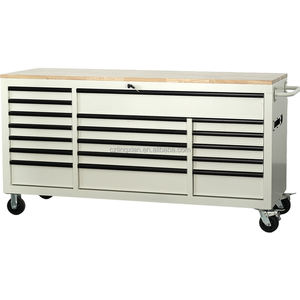 Banco da Lavoro Mobile da 72 Pollici con Piano in Legno, Cassettiera Portautensili da Garage a 18 Cassetti, Grande Armadio per Attrezzi con Cassetti - Product Image 3