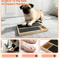 Planche à gratter pour chien en bois avec boîte de rangement dissimulée pour friandises, grattoir à ongles pour animaux, tapis à gratter pour chat