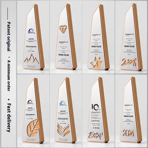Cercle imprimé en couleur personnalisé en bois Crystal Glass Awards Premium Plaque Trophy Fabriqué dans d'autres métiers de cristal - Product Image 3