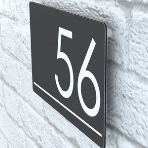 Plaques <span class=keywords><strong>de</strong></span> porte modernes en acrylique pour <span class=keywords><strong>maison</strong></span> flottante, numéros <span class=keywords><strong>de</strong></span> porte personnalisés, plaque nominative, plaque d'adresse étanche pour <span class=keywords><strong>maison</strong></span>, appartement, hôtel - Product Image 6
