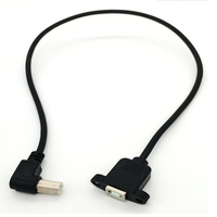 Micro USB à angle droit 5 broches vers USB type B adaptateur de montage sur panneau d'imprimante câble d'extension d'imprimante avec vis