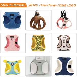 Set Harnesses Anjing Custom OEM, Harnesses Anjing Berbahan Sherpa Fleece Empuk, Harnesses Anjing Anti Tarik, Rompi Anjing, Kalung Anjing - Product Image 4
