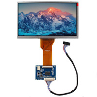Panel LCD de 7 Pulgadas para Motocicleta, Resolución 800x480, Modelo AT070TN92, con Placa TCON TTL a LVDS de 50 Pines