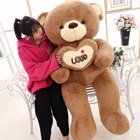 Ours en peluche personnalisé tenant un cœur, directement de l'usine, entièrement rembourré ou en peau de peluche non rembourrée, pour la vente en gros, faible MOQ, fourniture OEM ODM