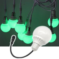 Guirnalda de Luces LED DMX512 de 80 mm, 24 V CC, RGB, para Interiores y Exteriores, Bombillas Decorativas