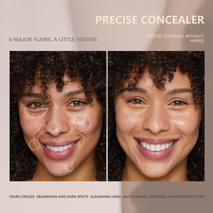 DEROL naturel Nude crème correcteur Palette crayon liquide hydratant pour le contour de la peau du visage couvre les marques d'acné minéral foncé - Product Image 3